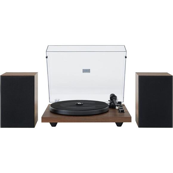 Crosley C62BWA Bluetooth Turntable with Speakers, Anti-Skate Belt Drive, Walnut - Picture 1 of 9